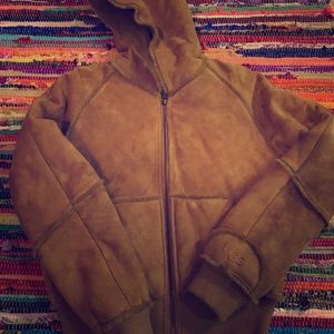 Ugg leather bomber jacket